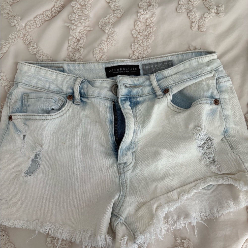 Aeropostale Light Blue High Waisted Shorts